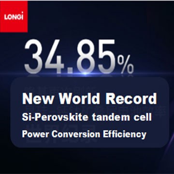 A Longi kettős végű tandem perovskite napeleme 34,85% hatékonyságú